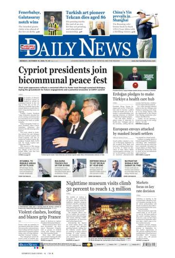 Hürriyet Daily News gazetesi manşeti