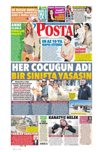 Posta gazetesi manşeti