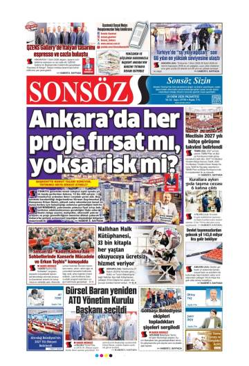 Sonsöz gazetesi manşeti