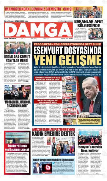 Damga gazetesi ilk sayfası