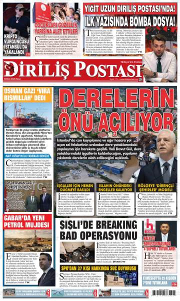 Diriliş Postası gazetesi ilk sayfası