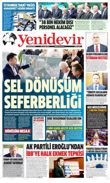 Yeni Devir gazetesi ilk sayfası