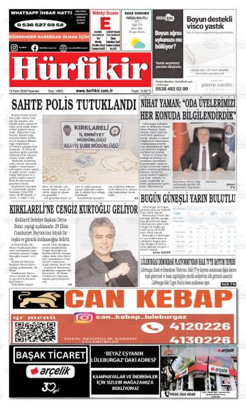 Hürfikir gazetesi ilk sayfası