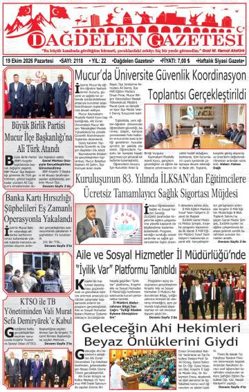 Dağdelen gazetesi ilk sayfası