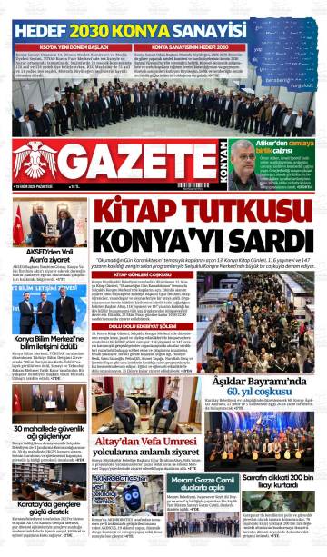Gazete Konyam gazetesi ilk sayfası