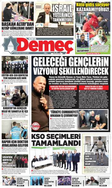 Konya Demeç gazetesi ilk sayfası