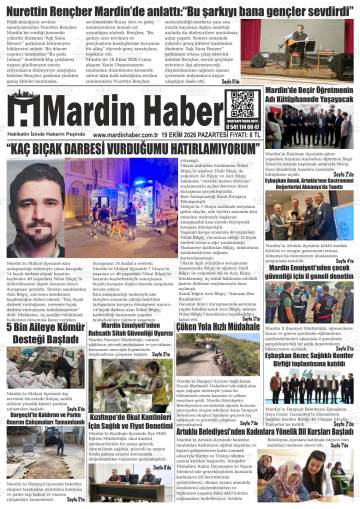 Mardin Haber gazetesi ilk sayfası