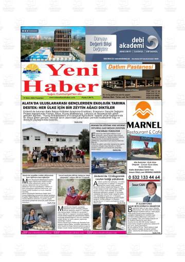 Yeni Haber gazetesi ilk sayfası
