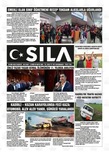 Sıla gazetesi ilk sayfası