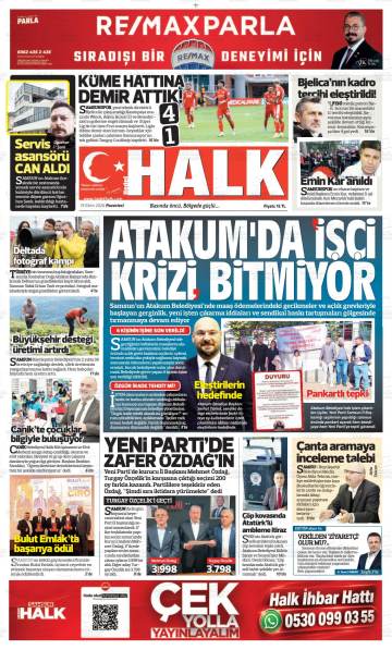 Hedef Halk gazetesi ilk sayfası