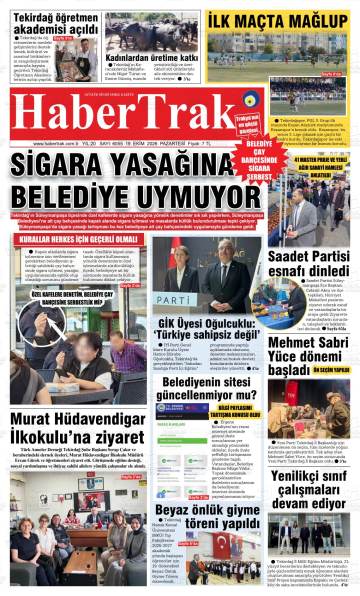 Haber Trak gazetesi ilk sayfası