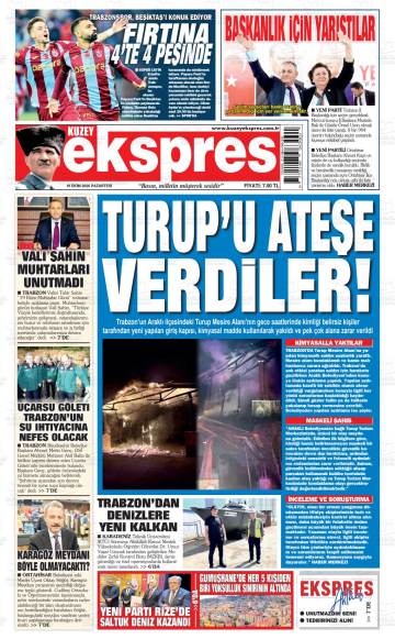 Kuzey Ekspres gazetesi ilk sayfası