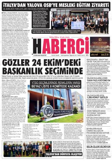 Haberci gazetesi ilk sayfası