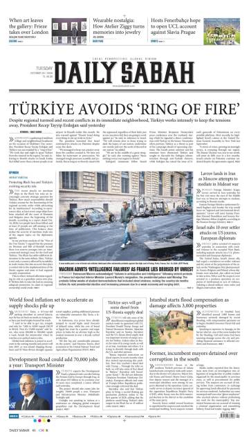 Daıly Sabah gazetesi ilk sayfası