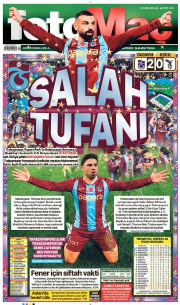 Fotomaç gazetesi ilk sayfası