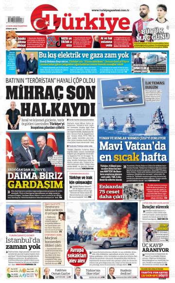 Türkiye gazetesi ilk sayfası