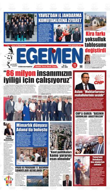 Egemen gazetesi ilk sayfası