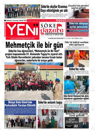 Yeni Söke gazetesi ilk sayfası
