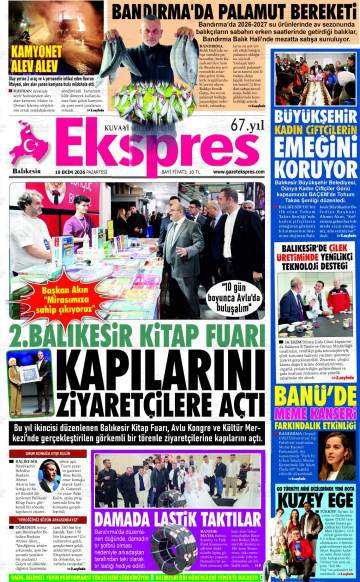 Balıkesir Ekspres gazetesi ilk sayfası