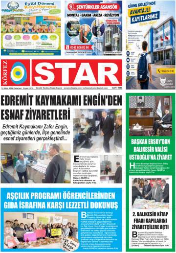 Körfez Star gazetesi ilk sayfası