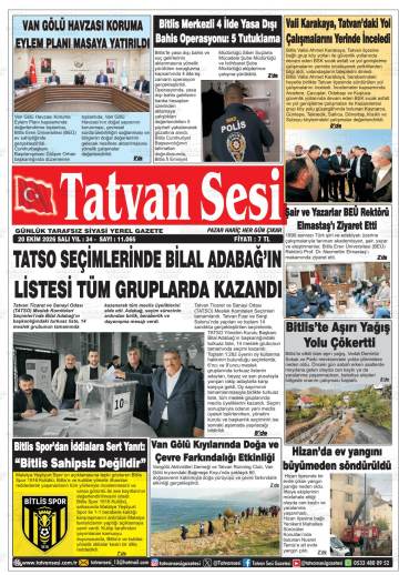 Tatvan Sesi gazetesi ilk sayfası