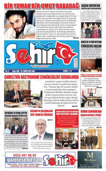 Şehir gazetesi ilk sayfası