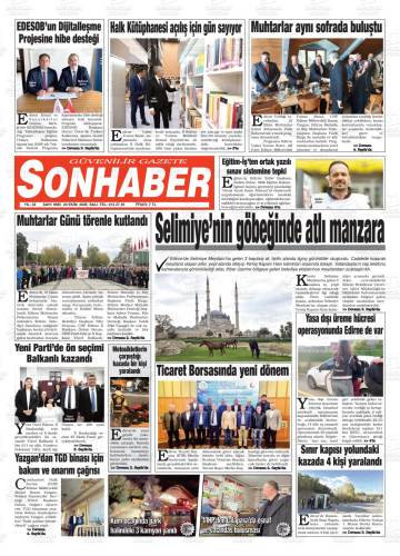 Son Haber gazetesi ilk sayfası