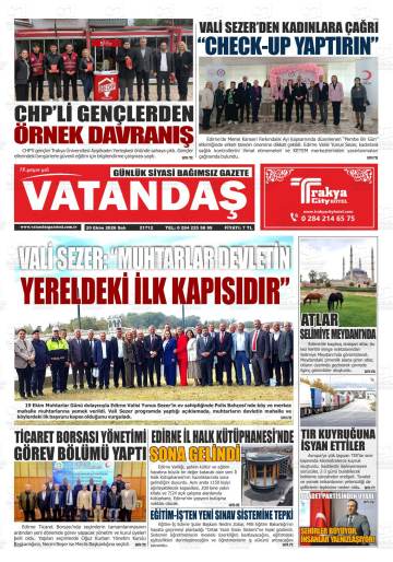 Vatandaş gazetesi ilk sayfası