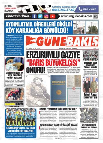 Günebakış gazetesi ilk sayfası