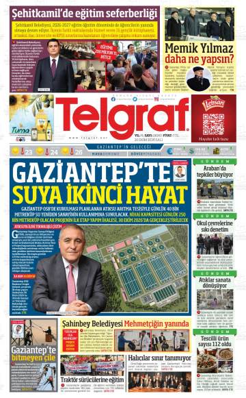 Telgraf gazetesi ilk sayfası