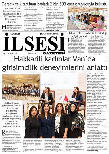 Hakkari İl Sesi gazetesi ilk sayfası