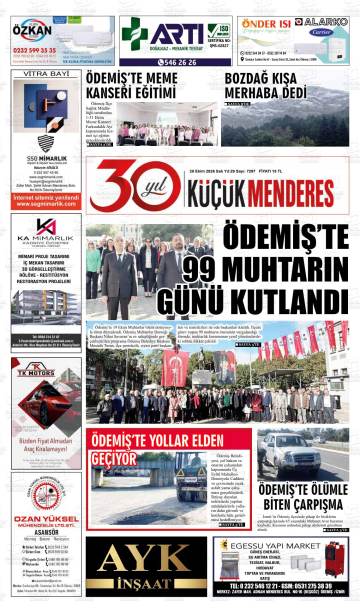 Küçük Menderes gazetesi ilk sayfası