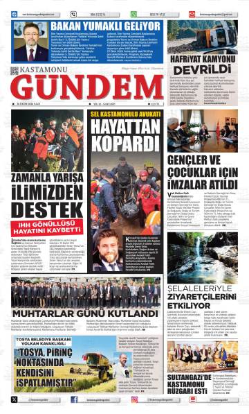 Kastamonu Gündem gazetesi ilk sayfası