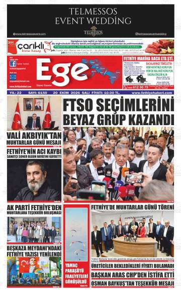 Ege gazetesi ilk sayfası