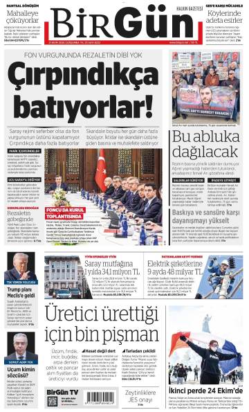 Birgün gazetesi ilk sayfası