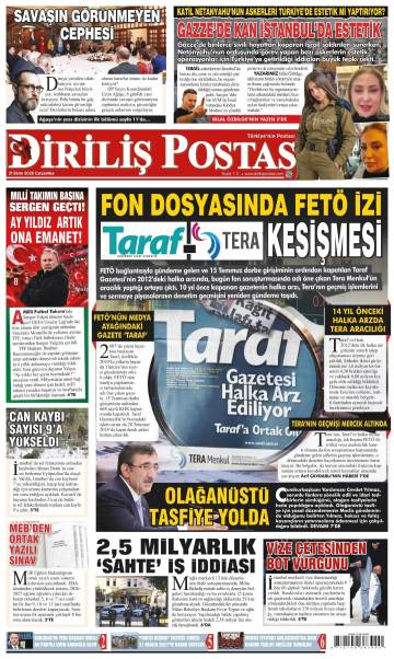 Diriliş Postası gazetesi ilk sayfası