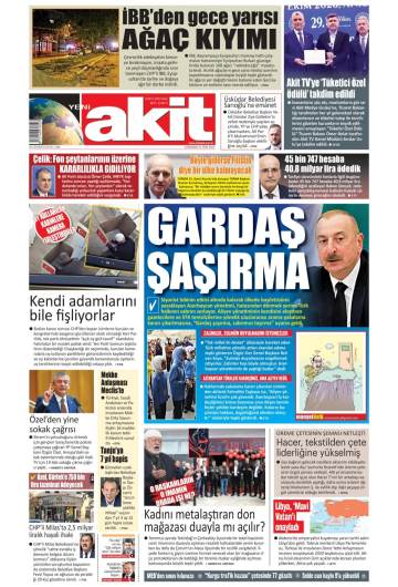 Yeni Akit gazetesi ilk sayfası