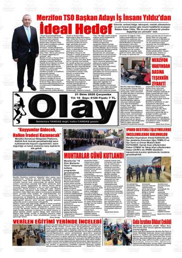 Olay gazetesi ilk sayfası