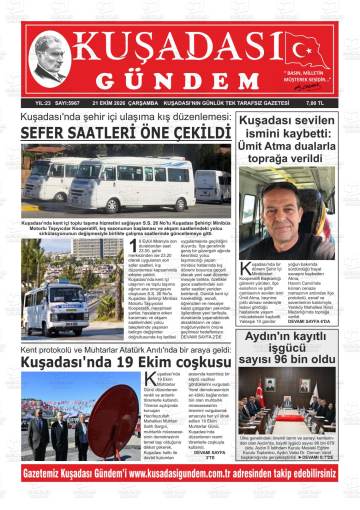 Kuşadası Gündem gazetesi ilk sayfası
