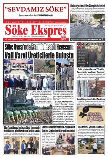 Söke Ekspres gazetesi ilk sayfası