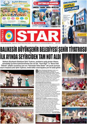 Körfez Star gazetesi ilk sayfası