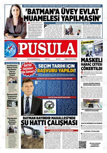 Batman Pusula gazetesi ilk sayfası