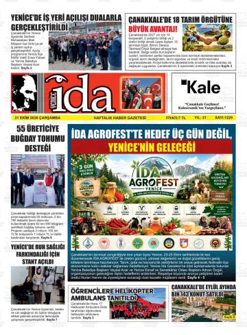 Yenice İda gazetesi ilk sayfası