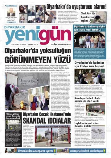 Diyarbakır Yenigün gazetesi ilk sayfası