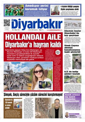 Öz Diyarbakır gazetesi ilk sayfası