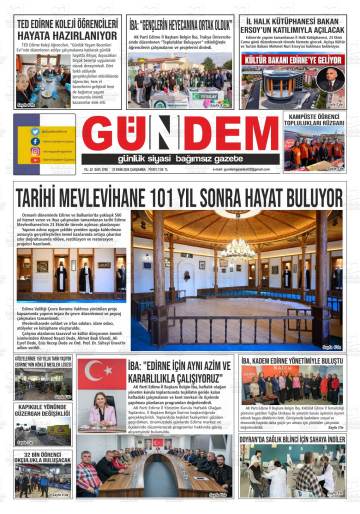 Gündem gazetesi ilk sayfası
