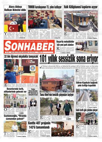Son Haber gazetesi ilk sayfası