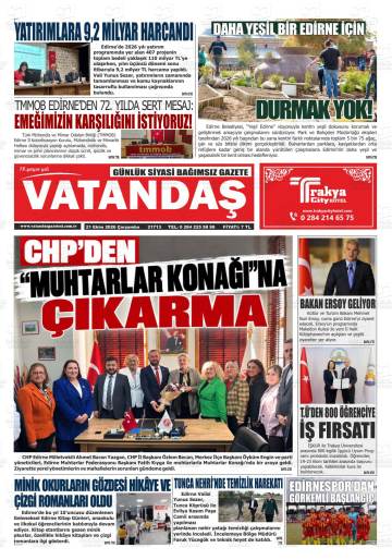 Vatandaş gazetesi ilk sayfası