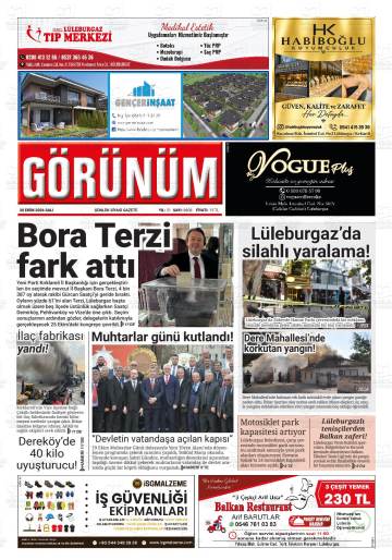 Görünüm gazetesi ilk sayfası