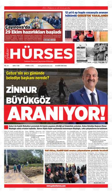 Gebze Hürses gazetesi ilk sayfası